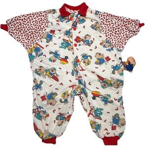 Cache Cache Vintage 18 Months Jumper One Piece 100% Cotton Made in USA Beaver